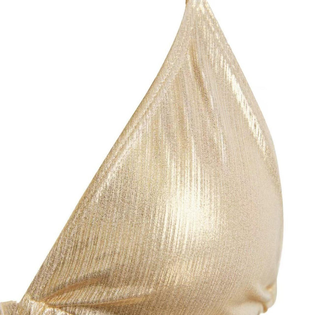 Women Shiny Triangle Bikini Set Mune Fashion