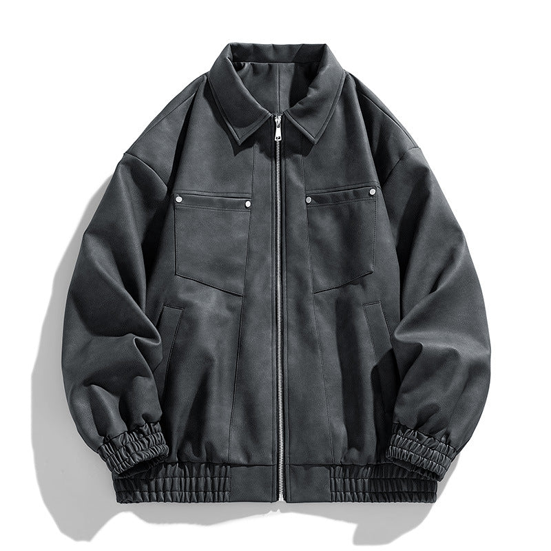 Men's Fashion Jacket with Stand-Up Collar and Practical Pockets Mune Fashion
