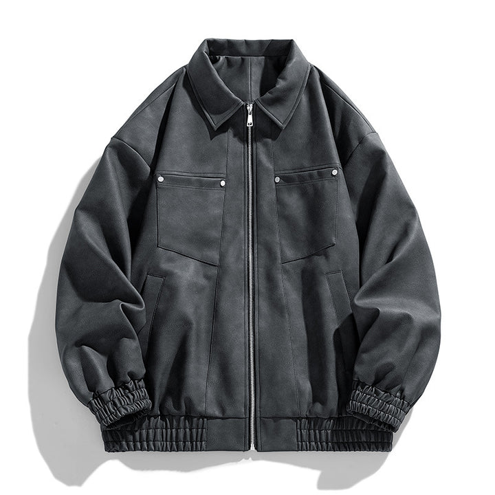 Men's Fashion Jacket with Stand-Up Collar and Practical Pockets Mune Fashion