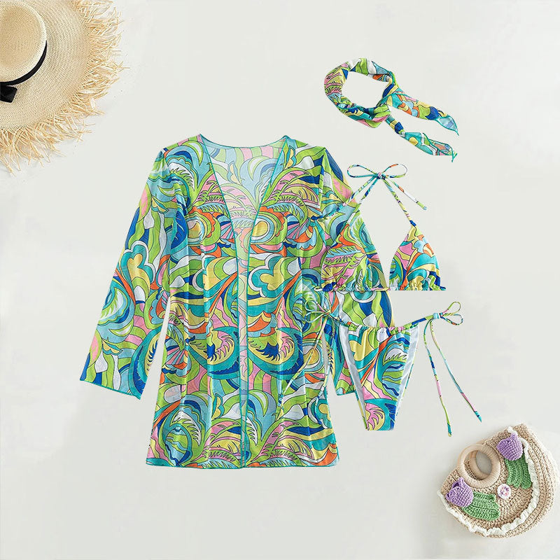 Women's bikini set with stylish cover-up and sparkling design Mune Fashion