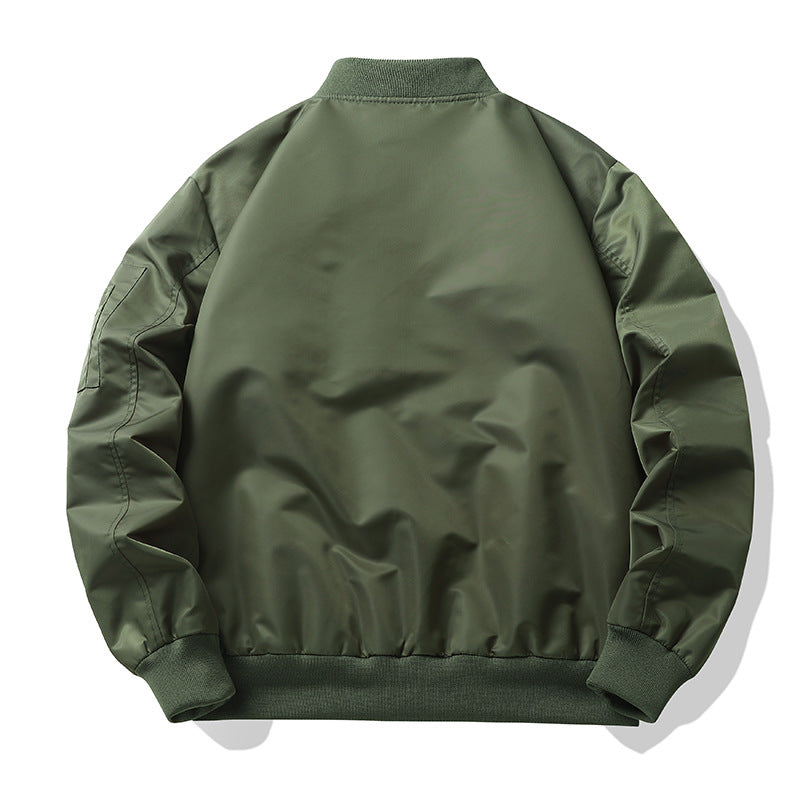 Men's Lightweight Flight Bomber Jacket with Water-Repellent Shell and Contrast Lining Mune Fashion