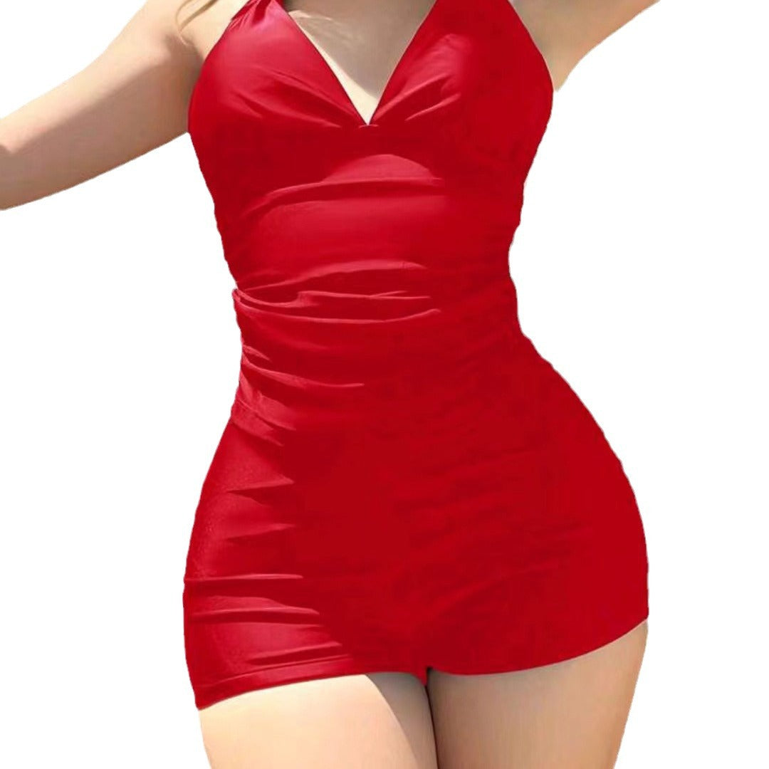 Women’s one-piece swimsuit with V-neck and figure-hugging cut Mune Fashion