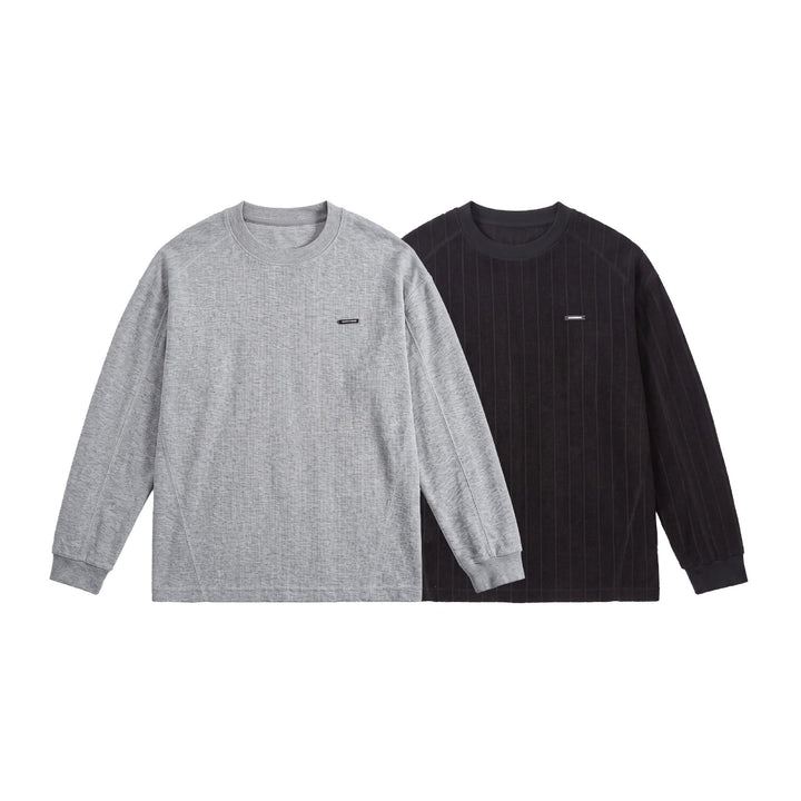 Unisex Ribbed Oversize Sweater with Raglan Sleeves and Metal Logo Mune Fashion