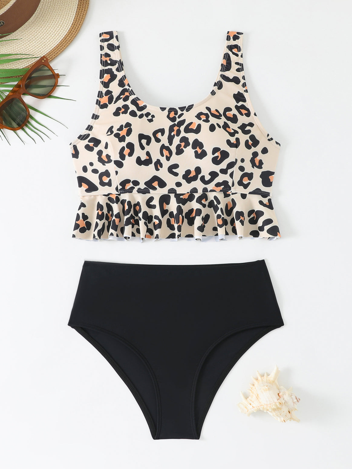 Women's bikini set with sporty top and high-waisted bottoms Mune Fashion