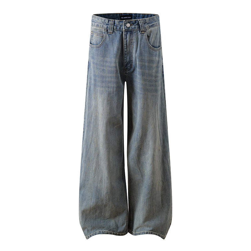 Women's Extra Wide High-Waist Palazzo Jeans with Wide Leg Mune Fashion