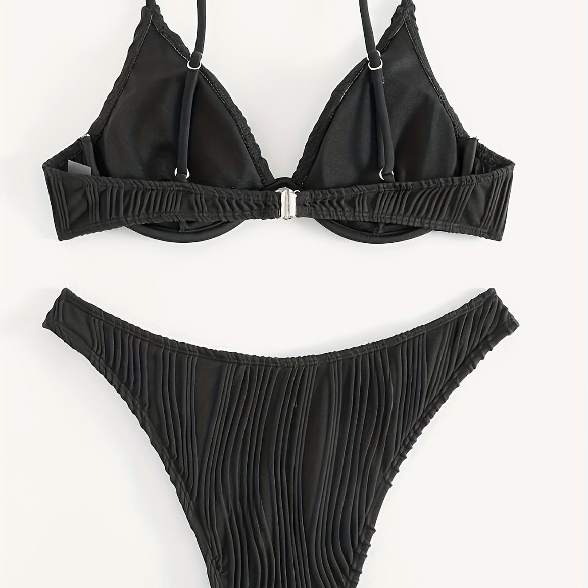 Women's bikini set with elegant pleated pattern Mune Fashion