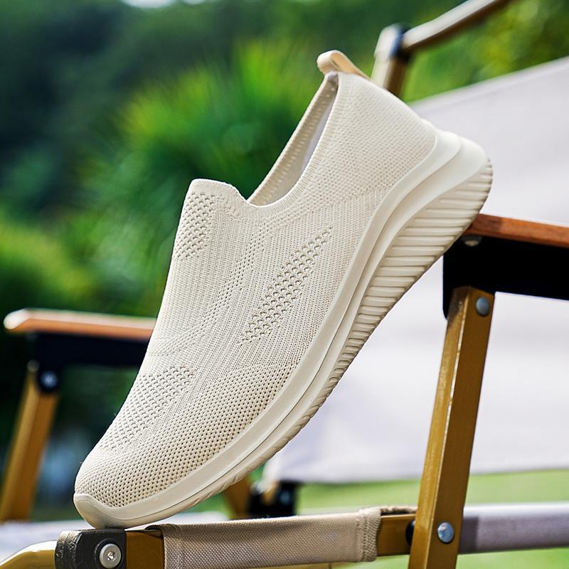 Men's Lightweight Slip-On Sport Sneakers with Breathable Knitted Design Mune Fashion