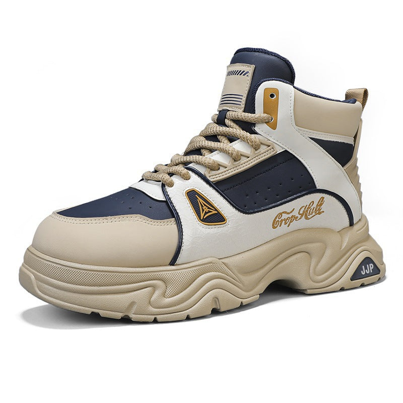 Men's High-Top City Platform Sneakers with sculpted wave sole, padded ankle collar, and grippy off-road traction Mune Fashion