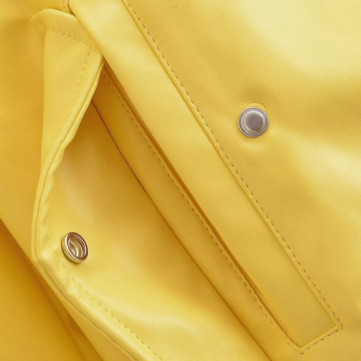 Women's Oversized Bomber Jacket with Zipper, Collar, Ribbed Cuffs and Flap Pockets Mune Fashion