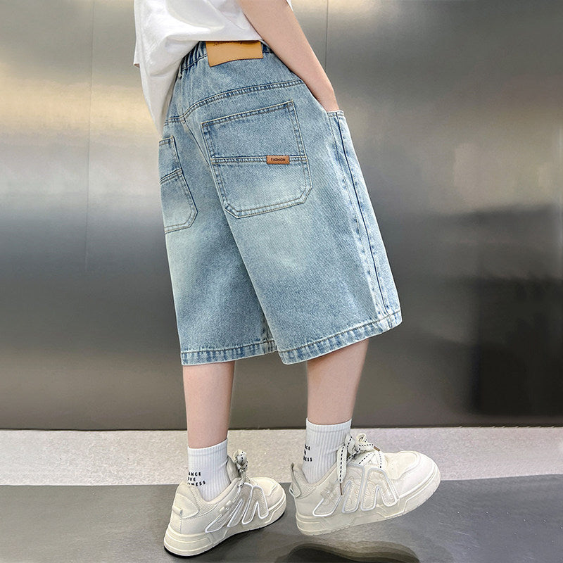 Boys casual denim shorts with practical pockets Mune Fashion