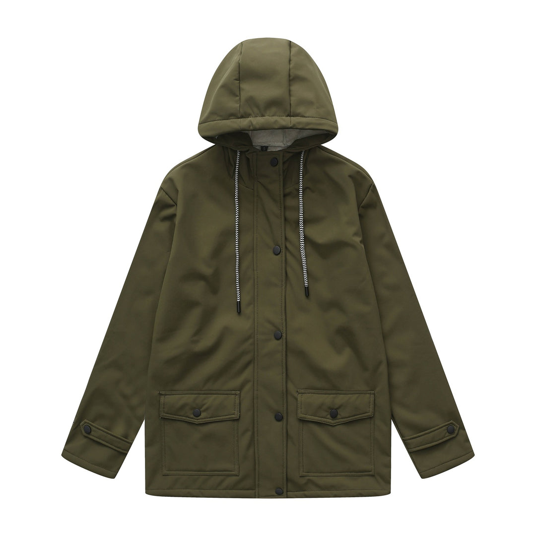Women's water-repellent parka with hood, fleece-lined interior and large flap pockets Mune Fashion