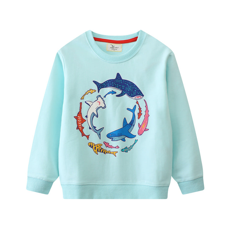 Boys sweatshirt with colorful shark motif Mune Fashion