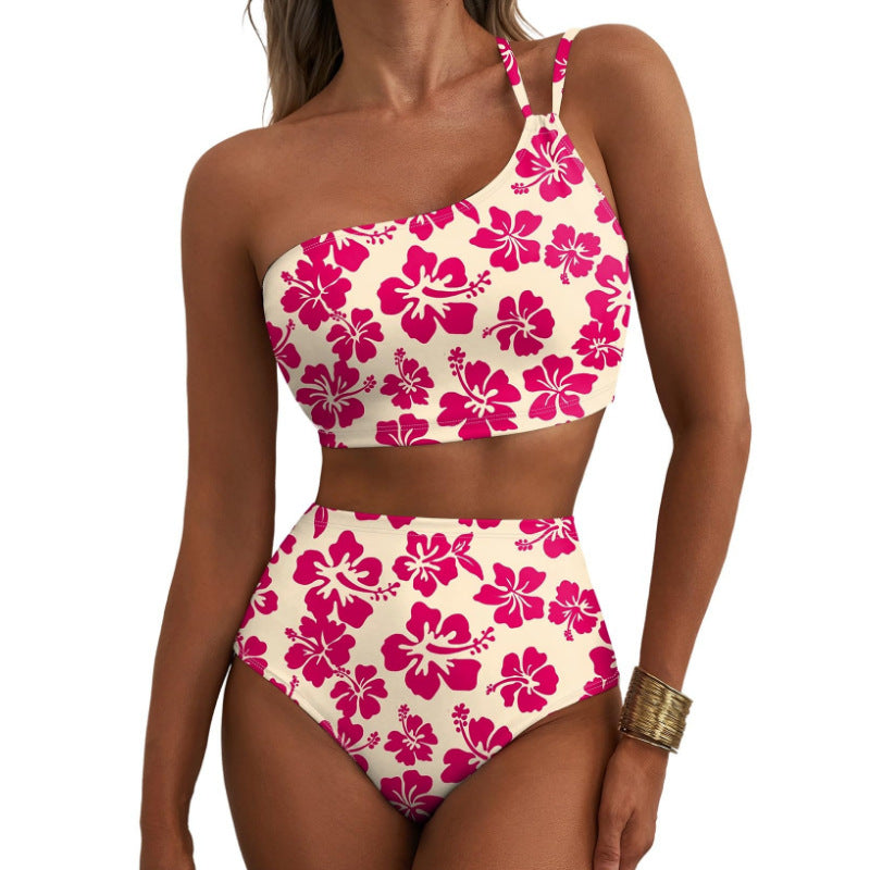 Women's Crop Top Bikini Set with Floral Design Mune Fashion