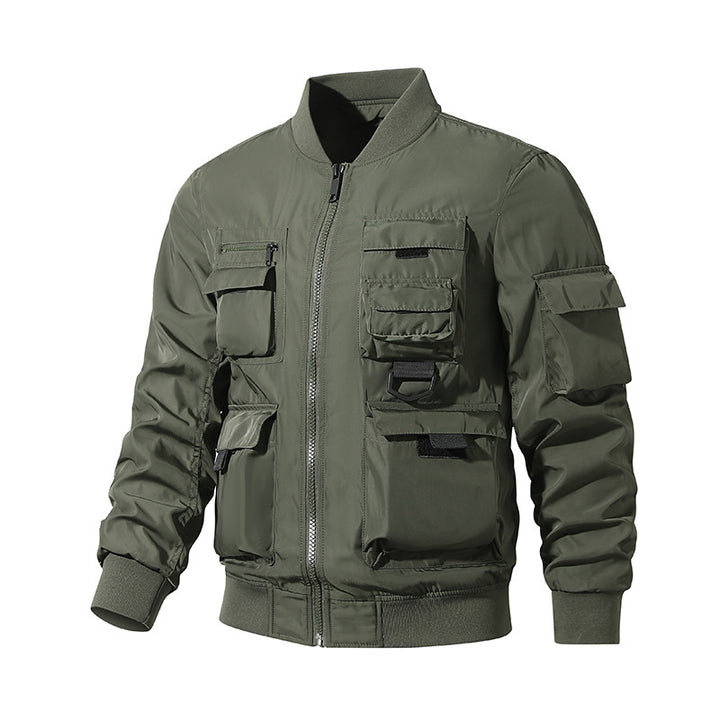 Men's Functional Bomber Jacket with Numerous Pockets Mune Fashion