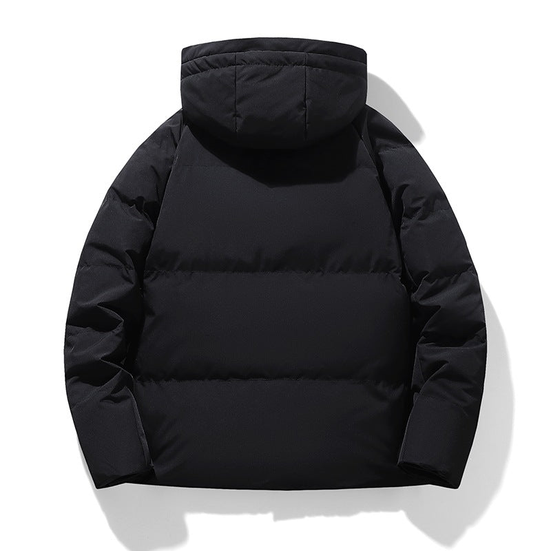 Men's Padded Hooded Transition Jacket with Thermo Filling and High Standing Collar Mune Fashion