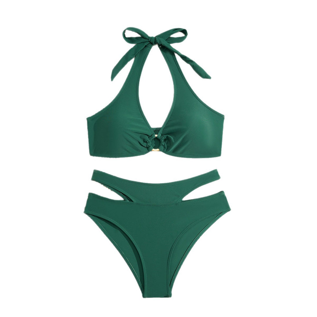 Women High-Cut Bikini Set with Knot Detail Mune Fashion