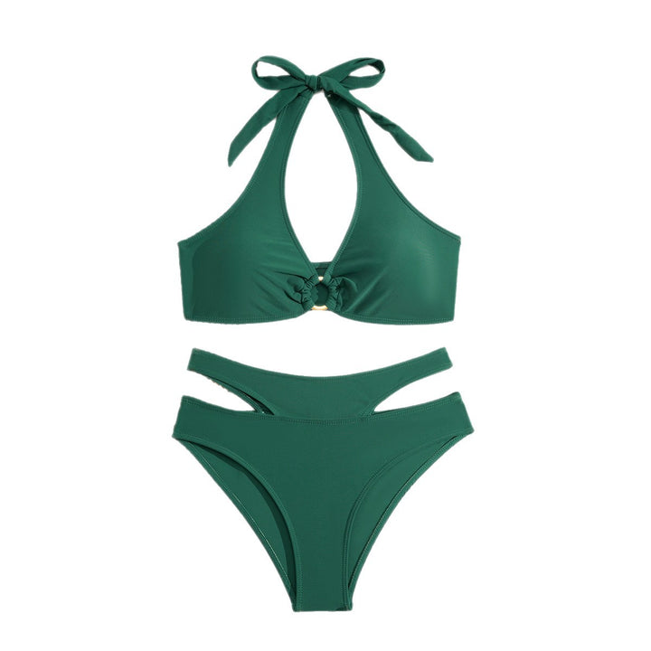 Women High-Cut Bikini Set with Knot Detail Mune Fashion