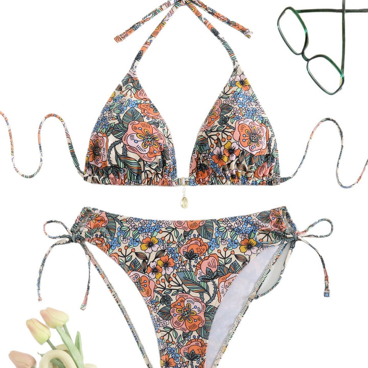 Ladies Floral Pattern Bikini Set Mune Fashion