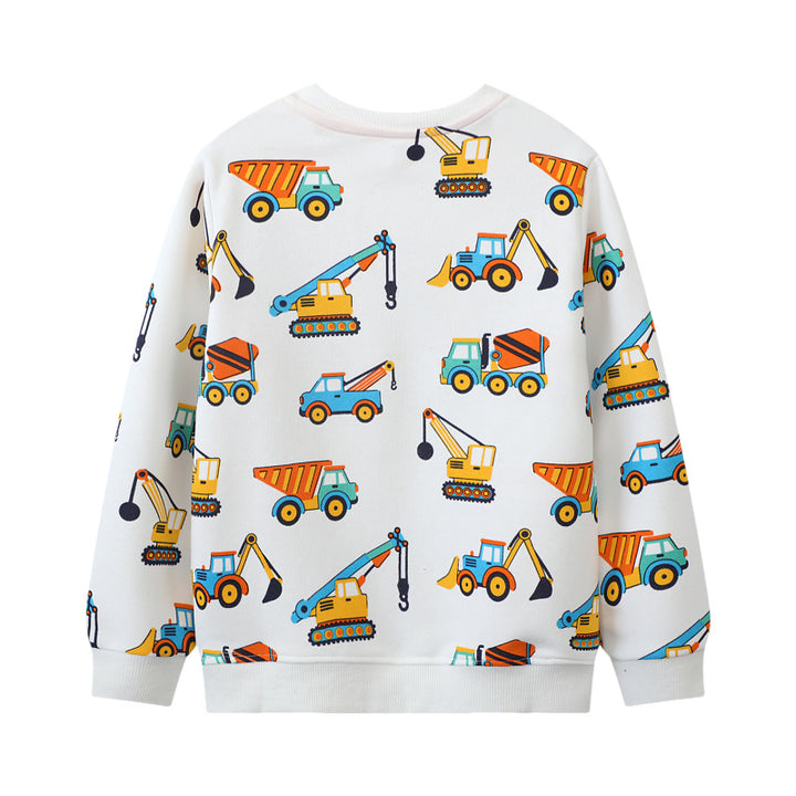 Boys sweatshirt with colorful construction vehicle design Mune Fashion