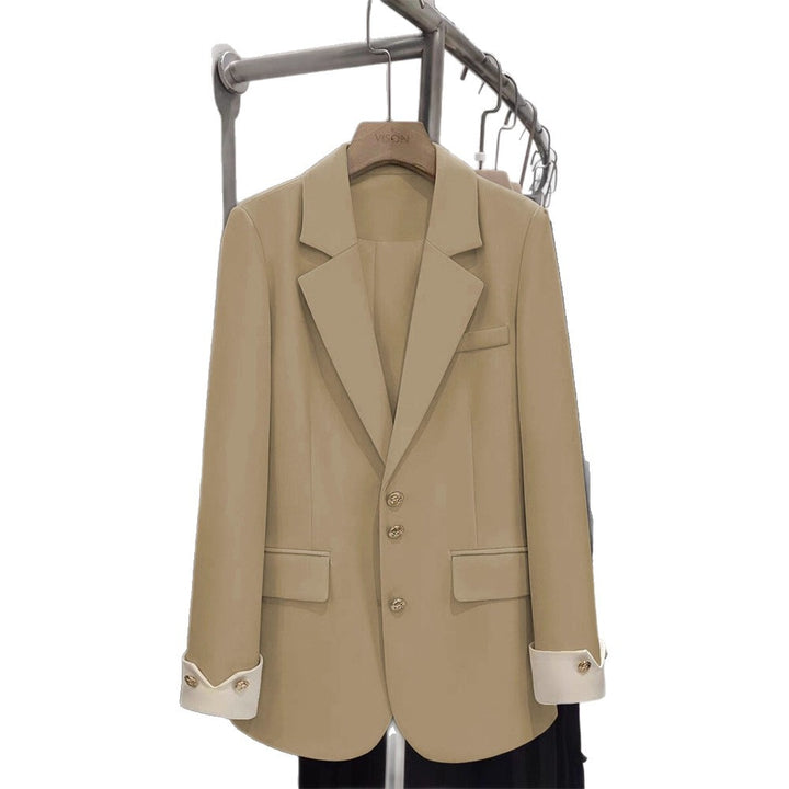 Women Elegant Blazer with Golden Button Details Mune Fashion