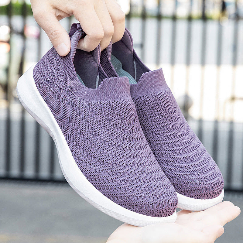 Women's fine-knit ballerina sneakers with elastic entry, padded comfort insole, and flexible lightweight sole Mune Fashion
