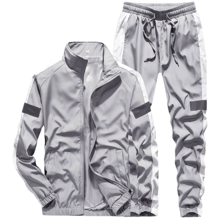 Men's Sportives Tracksuit Set with Contrast Stripes and Reflective Inserts Mune Fashion