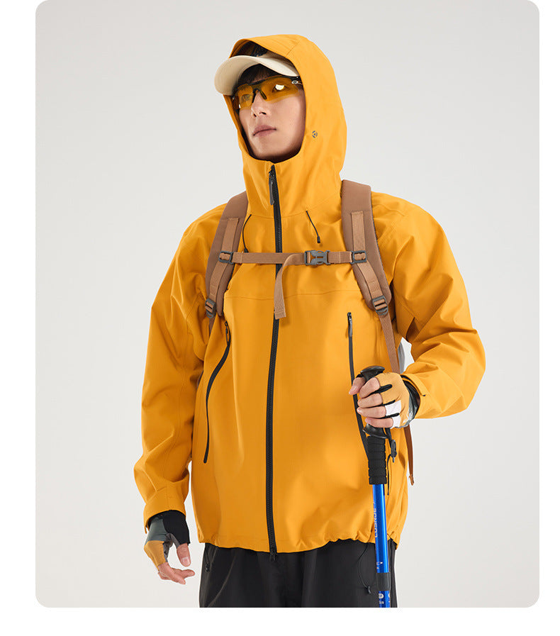 Women's Lightweight Technical Rain Jacket in Oversized Utility Cut with Adjustable Hood Mune Fashion