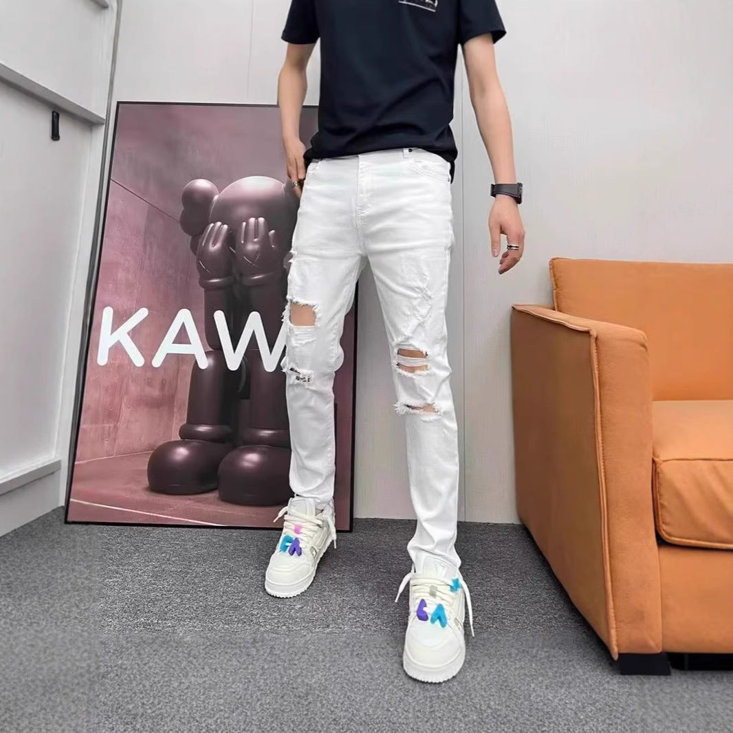Men's Fashion Destroyed Jeans Mune Fashion