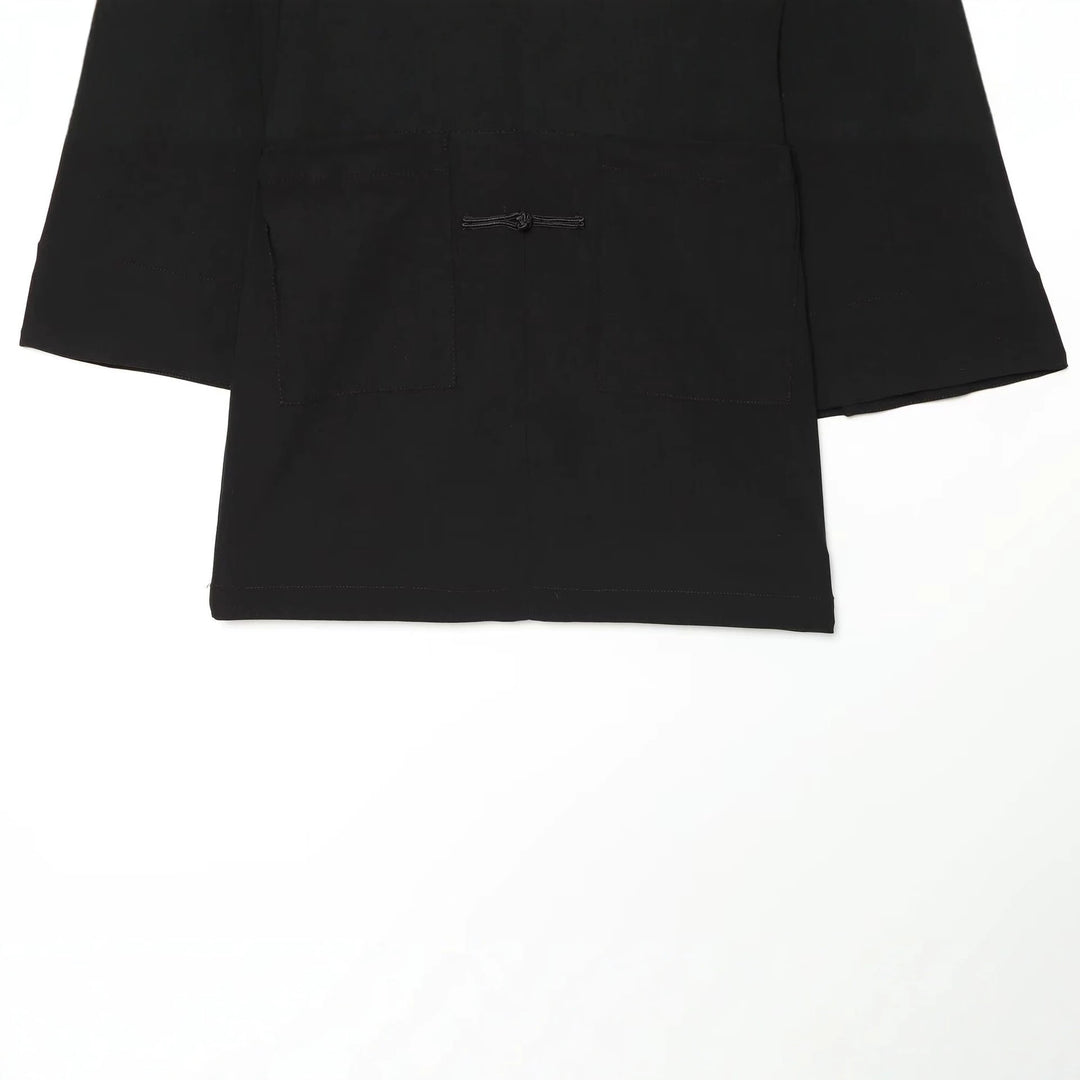 Women's cape coat with stand-up collar, Chinese knot fasteners, and wide kimono sleeves Drune
