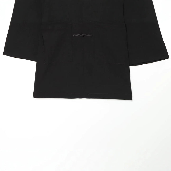 Women's cape coat with stand-up collar, Chinese knot fasteners, and wide kimono sleeves Drune