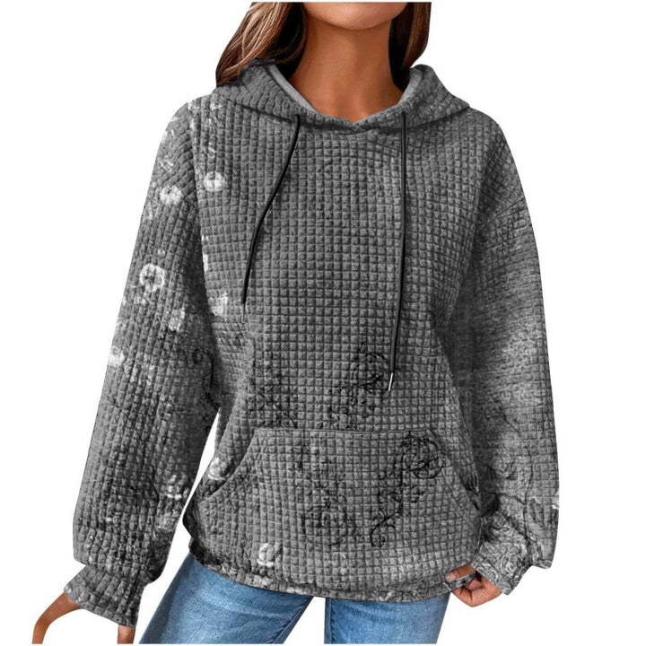 Women’s Fashionable Hooded Sweater in Checkered Design Mune Fashion