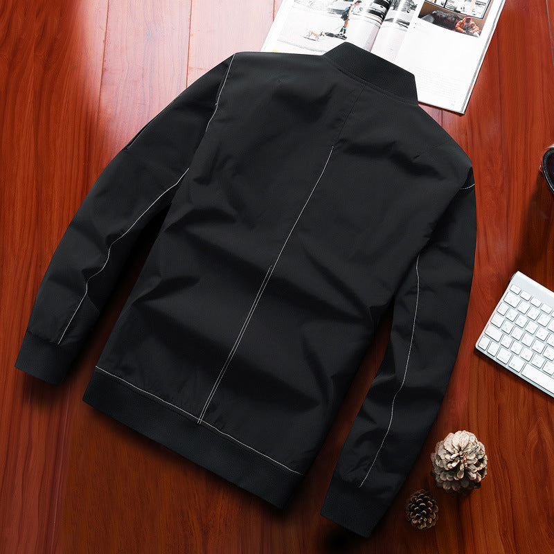Men's lightweight bomber jacket in aviator look with arm pocket and contrast stitching Mune Fashion