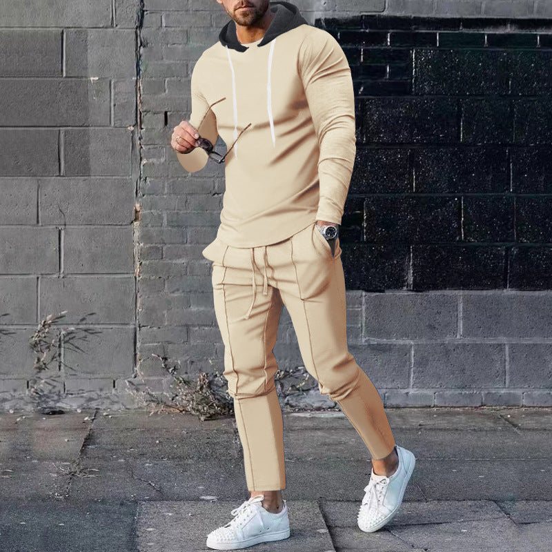 Men's two-piece hoodie lounge set with slim fit hoodie and tapered joggers Mune Fashion