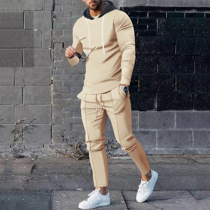 Men's two-piece hoodie lounge set with slim fit hoodie and tapered joggers Mune Fashion