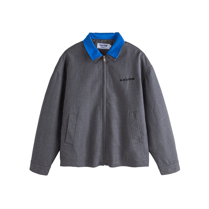 Men's Oversize Worker Jacket with Contrast Collar Mune Fashion