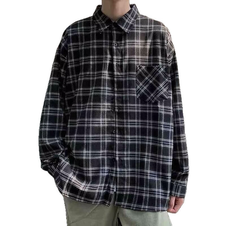Women Casual Checkered Shirt with Chest Pocket Mune Fashion