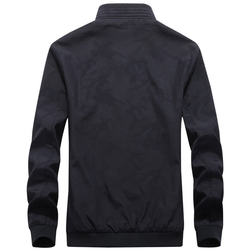 Men's Lightweight Urban Windbreaker Jacket with Mesh Lining, Embroidered Patches and Zipper Pockets Mune Fashion
