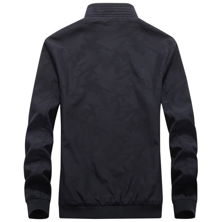 Men's Lightweight Urban Windbreaker Jacket with Mesh Lining, Embroidered Patches and Zipper Pockets Mune Fashion