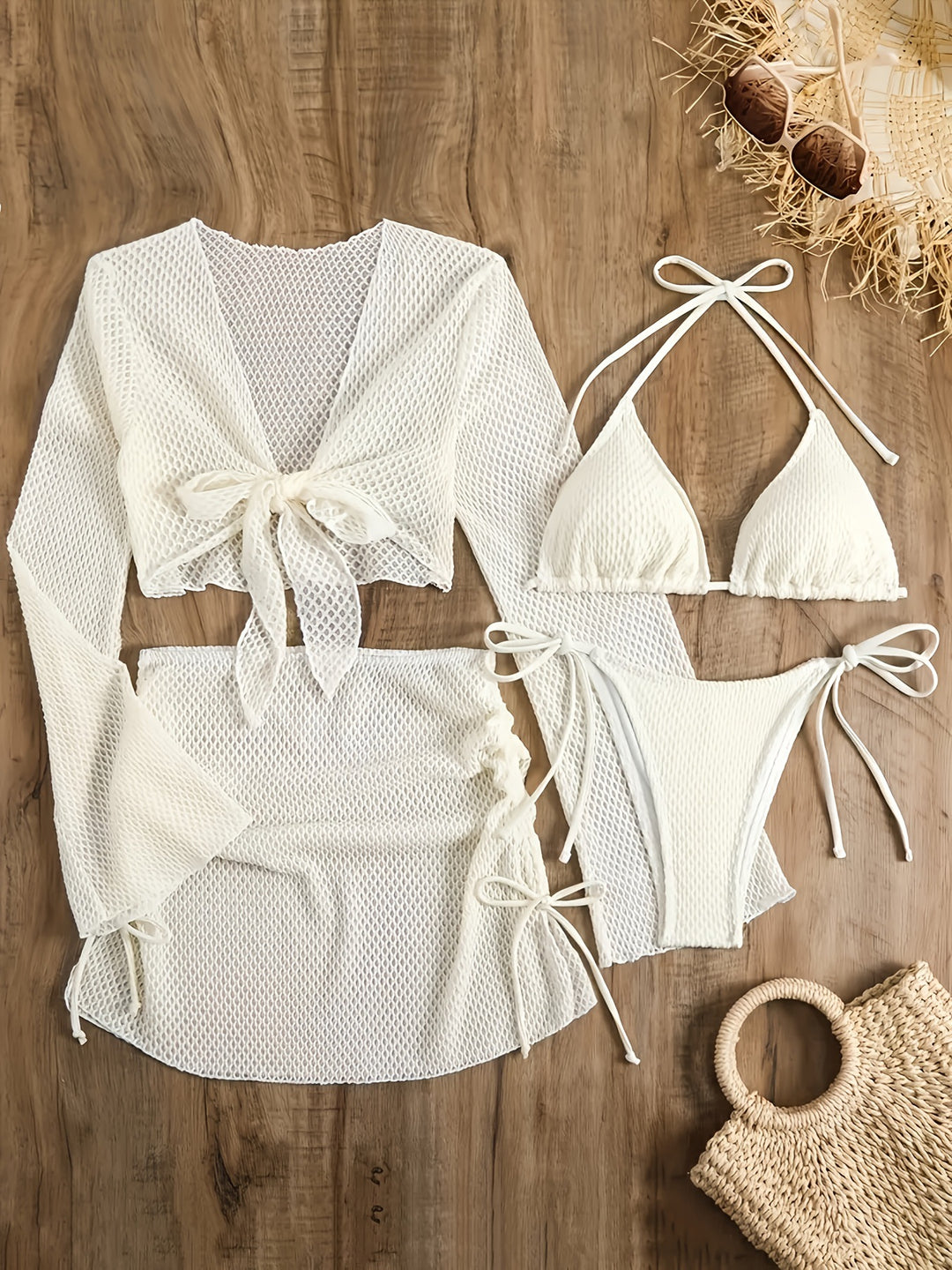 Ladies airy mesh bikini with sporty cover-up Mune Fashion