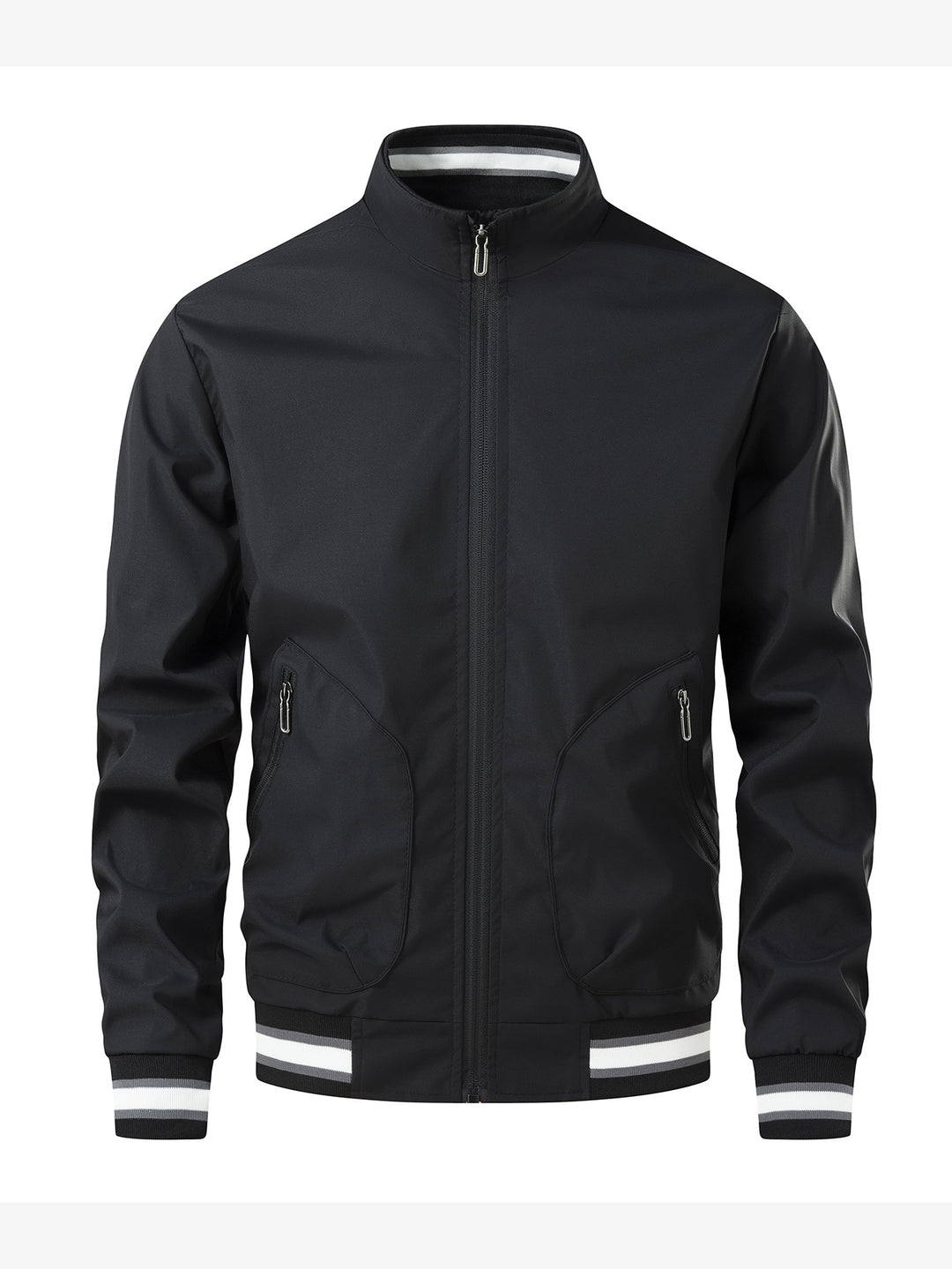 Men's sporty lightweight transitional jacket with high collar Mune Fashion