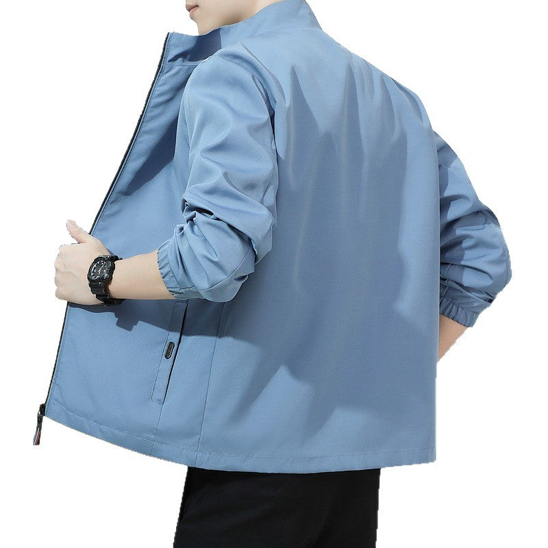 Men's Lightweight Transition Jacket with Stand-Up Collar Mune Fashion