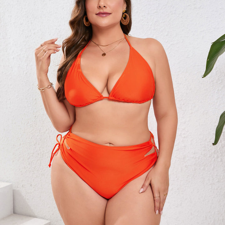 Women's Swimwear Set with Cropped Top Blouse and High-Waisted Shorts Mune Fashion