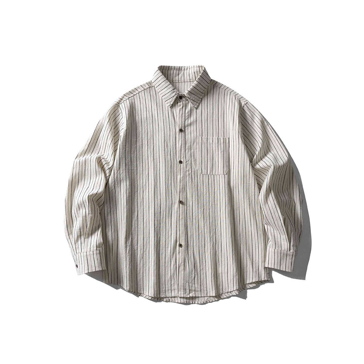 Unisex Oversize Longline shirt with pinstripes and chest pocket Mune Fashion