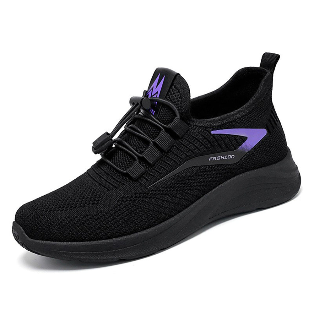 Ladies' lightweight knit sneakers with quick closure, breathable sock construction and shock-absorbing EVA sole Mune Fashion