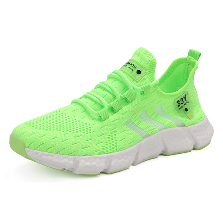 Men's Breathable Knit Sneakers with Cushioned Foam Sole and Stretch Heel Tab Mune Fashion
