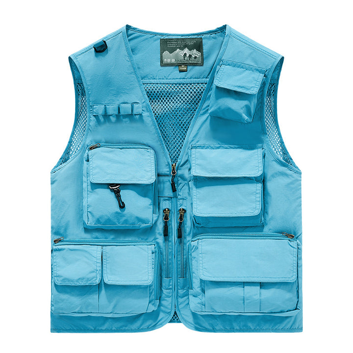 Men's Multifunctional Outdoor Vest with Numerous Pockets