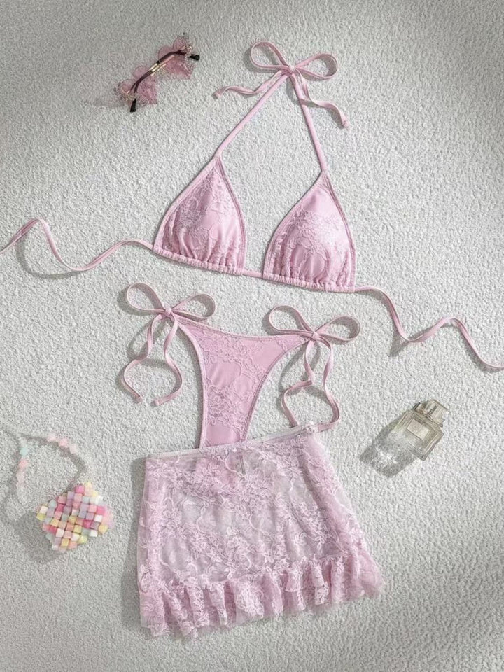 Ladies lace bikini with ruffles Mune Fashion
