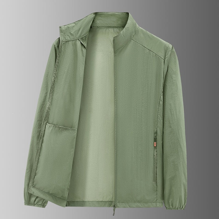 Men's ultralight packable windbreaker with inner pocket, stand-up collar & zippered pockets Mune Fashion