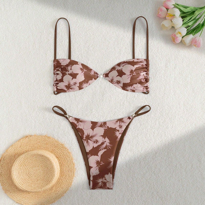 Women Leopard Print Bikini Set with Adjustable Straps Mune Fashion