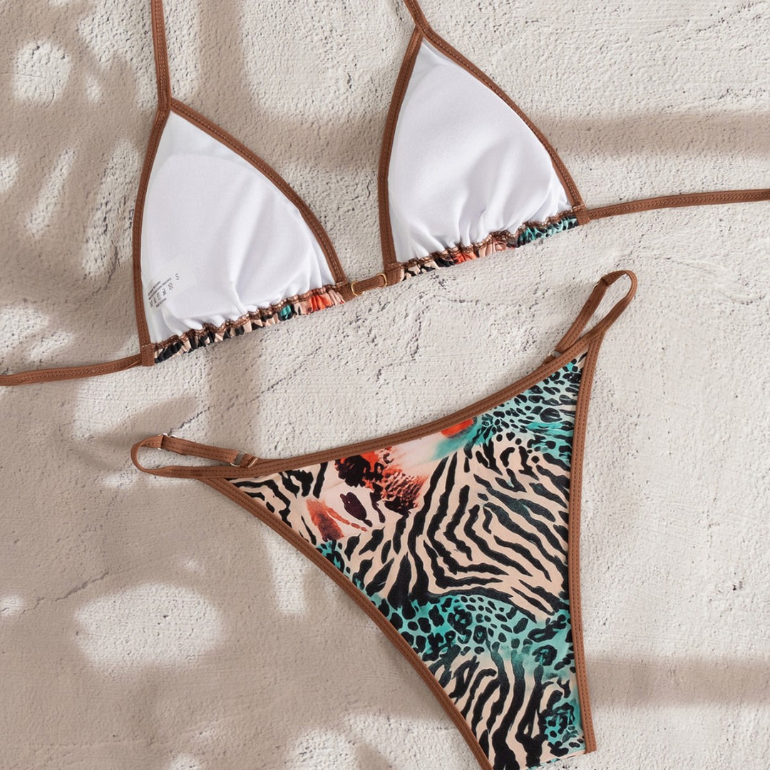 Women's triangle bikini with animal print Mune Fashion